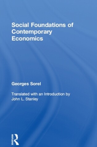 Cover of Social Foundations of Contemporary Economics