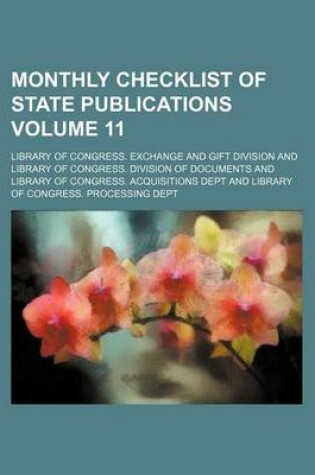 Cover of Monthly Checklist of State Publications Volume 11