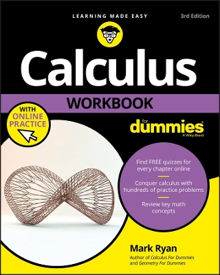 Cover of Calculus Workbook For Dummies with Online Practice