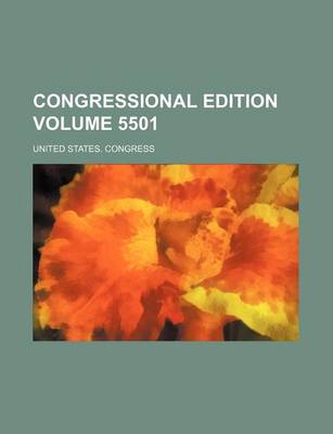 Book cover for Congressional Edition Volume 5501