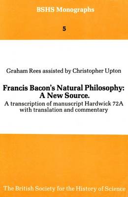 Book cover for Francis Bacon's Natural Philosophy - A New Source