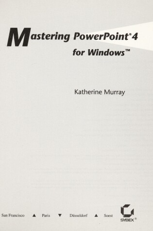 Cover of Mastering Powerpoint 4 for Windows