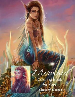 Book cover for Mermaid Coloring Book for Kids