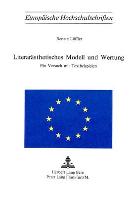 Cover of Literaraesthetisches Modell Und Wertung