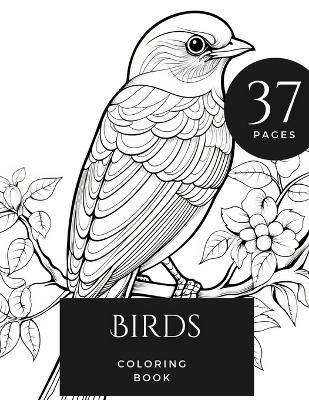 Book cover for Birds Coloring Book - 35 Birds