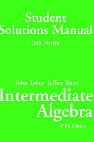 Cover of Student Solutions Manual - Internal