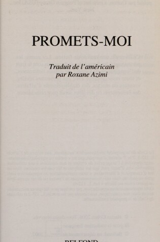 Cover of Promets-Moi