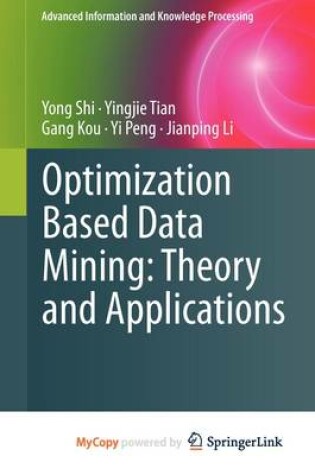 Cover of Optimization Based Data Mining