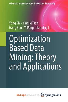 Book cover for Optimization Based Data Mining