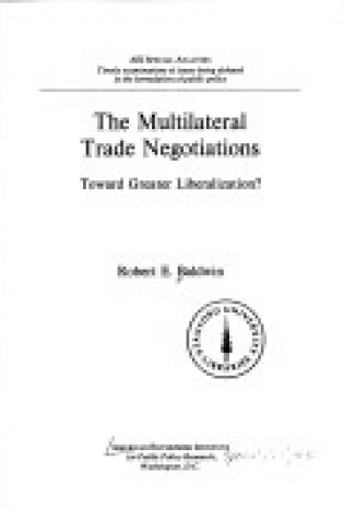 Cover of Multilateral Trade Negotiations