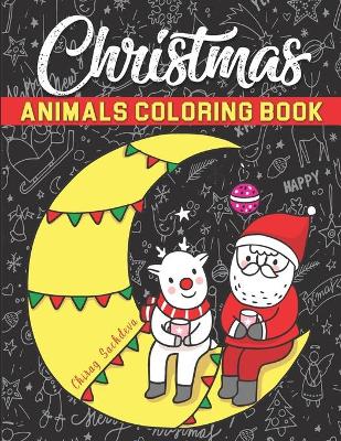 Book cover for Christmas Animals Coloring Book