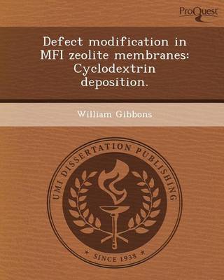 Book cover for Defect Modification in Mfi Zeolite Membranes: Cyclodextrin Deposition