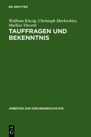 Cover of Tauffragen Und Bekenntnis