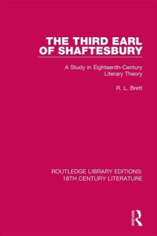 Cover of The Third Earl of Shaftesbury