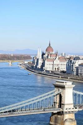 Book cover for A View of the Danube River in Budapest Hungary Journal