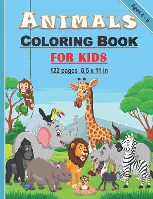 Book cover for Animals Coloring Book for Kids