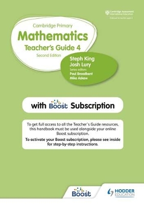 Book cover for Hodder Cambridge Primary Mathematics Teacher's Guide Stage 4 with Boost Subscription