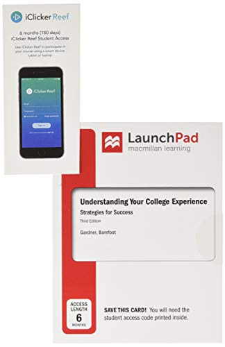 Book cover for Launchpad for Understanding Your College Experience 3e (Six-Months Access) & Iclicker Reef Polling (Six-Months Access; Standalone)