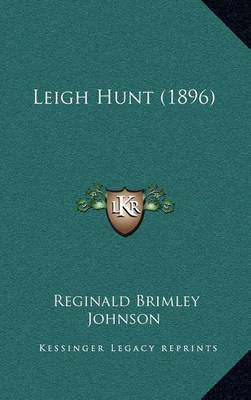 Book cover for Leigh Hunt (1896)