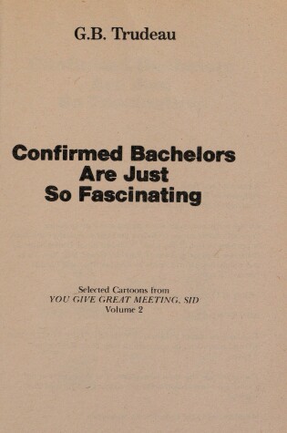 Cover of Confirmed Bachelors