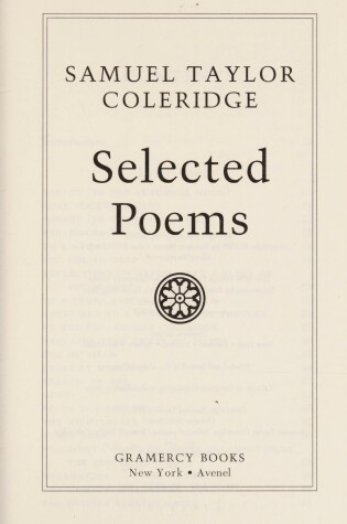 Cover of Samuel Taylor Coleridge, Selected Poems