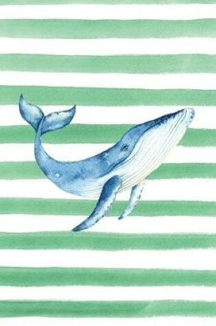 Cover of Blue Whale Watercolor Stripe Journal, Narrow Ruled