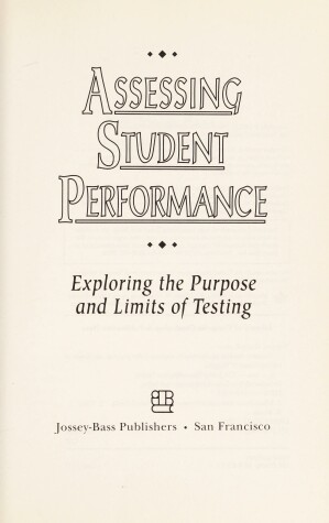 Cover of Assessing Student Performance