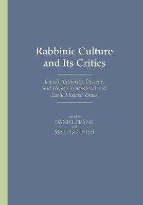 Book cover for Rabbinic Culture and Its Critics