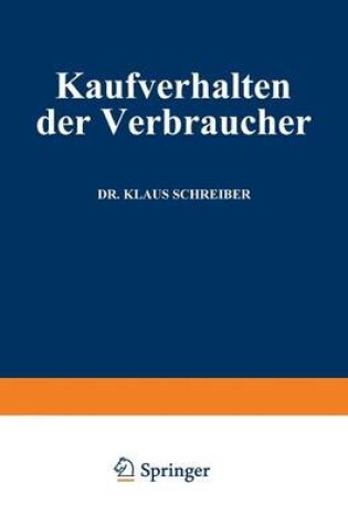 Cover of Kaufverhalten der Verbraucher