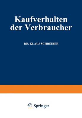 Book cover for Kaufverhalten der Verbraucher