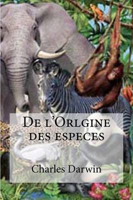 Book cover for De l'Orlgine des especes