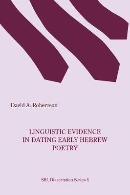 Book cover for Linguistic Evidence in Dating Early Hebrew Poetry