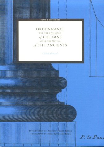 Cover of Ordonnance for the Five Kinds of Columns After the Method of the Ancients