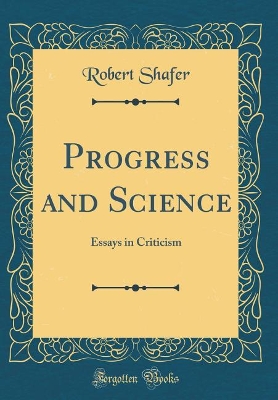 Book cover for Progress and Science