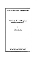 Cover of William Cecil, Lord Burghley