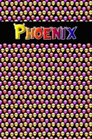 Cover of 120 Page Handwriting Practice Book with Colorful Alien Cover Phoenix