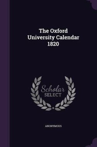 Cover of The Oxford University Calendar 1820