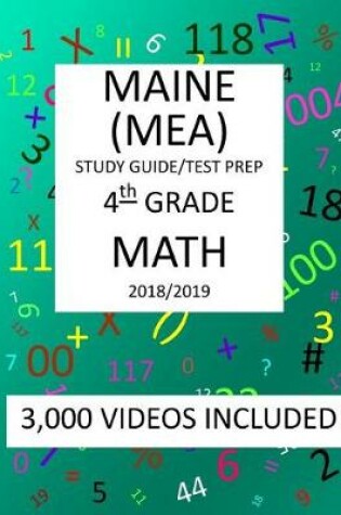 Cover of 4th Grade MAINE MEA 2019 MATH Test Prep