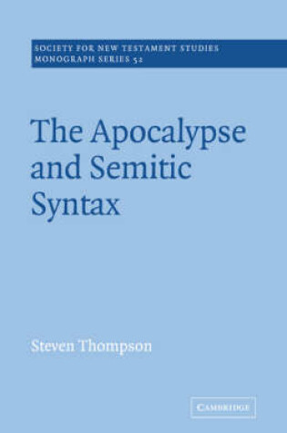 Cover of The Apocalypse and Semitic Syntax