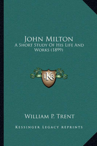 Cover of John Milton John Milton