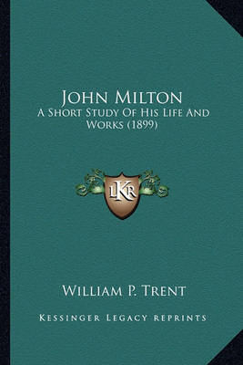 Book cover for John Milton John Milton