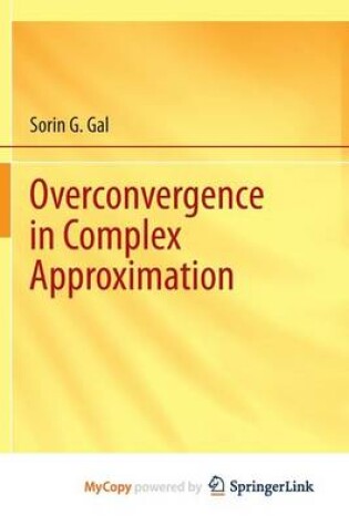 Cover of Overconvergence in Complex Approximation