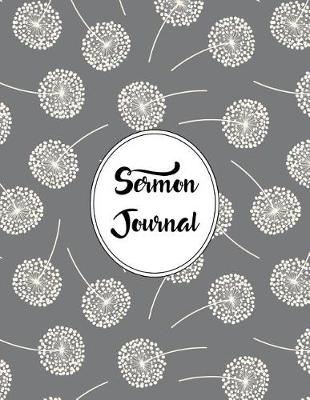 Cover of Sermon Journal Notebook Dandelions Pattern 1