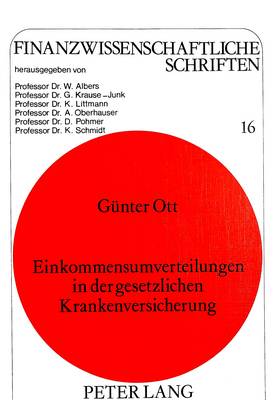 Book cover for Einkommensumverteilungen in Der Gesetzlichen Krankenversicherung