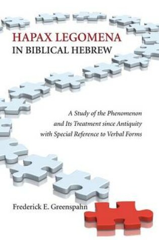 Cover of Hapax Legomena in Biblical Hebrew