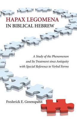 Book cover for Hapax Legomena in Biblical Hebrew