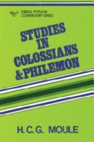 Cover of Studies in Colossians & Philemon