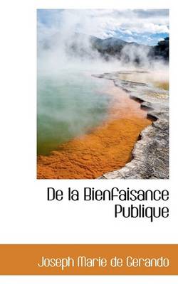 Book cover for de la Bienfaisance Publique