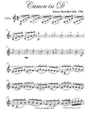 Book cover for Canon in D Easy Violin Sheet Music