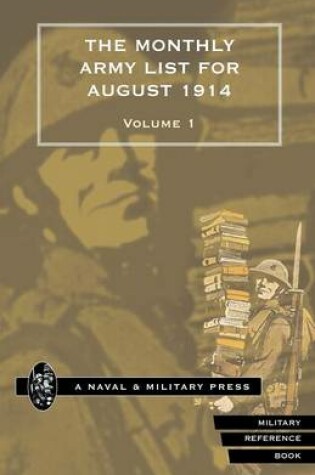 Cover of MONTHLY ARMY LIST FOR AUGUST 1914 Volume One